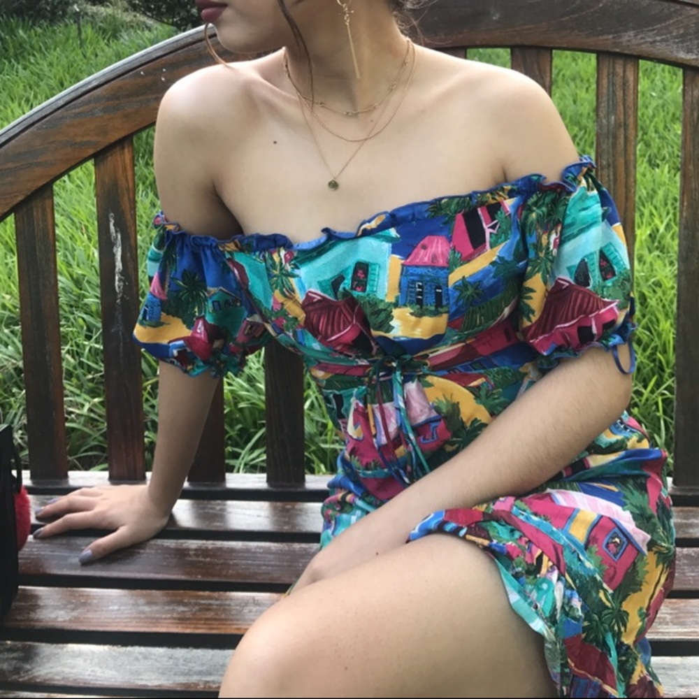 Colorful corset dress